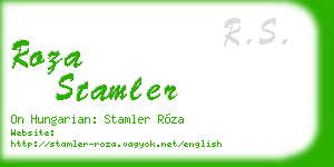 roza stamler business card